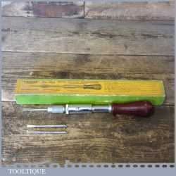 Vintage Stanley Yankee No: 135A Pump Action Screwdriver With Three Bits - Boxed