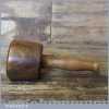 Craftsman Old Lignum Vitae Woodcarvers Mallet Oak Wood Handle - Ebony Wedge