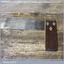 Vintage Carpenters Rosewood & Brass 6” Try Square - Good Condition