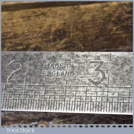 Good Vintage English Brass Tipped 2ft Steel Folding Ruler – Nice ...