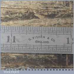 Vintage O Fisher & Co 12” Steel Ruler No: F864E - Good Condition