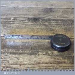 Vintage Rabone Spring Flex Steel Cased Tape Measure - Good Condition