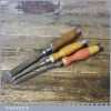 3 No: Vintage Heavy Duty Sash Mortice Chisels 5/16” 1/4” & 3/ 4” - Sharpened & Honed