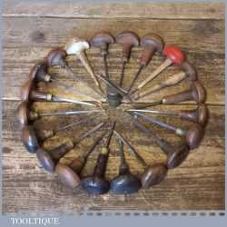 Vintage Set Of 20 No: Engravers Or Gravers Tools Plus 2 Extra Cutters - Good Condition