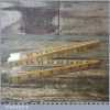 Vintage 3ft Rabone No: 1167 Boxwood Brass Folding Ruler - Good Condition