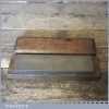 Vintage 8” x 2” Medium Grit Oil Stone In Pine Wooden Box - Good Condition