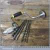 Vintage Stanley No: 144 10” Ratchet Brace And 6 Double Spur Auger Bits
