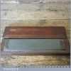 Vintage 8” x 2” Medium Grit Oil Stone In Wooden Box - Good Condition