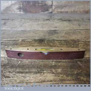 Vintage Rabone & Sons No: 1625 Mahogany Brass 9” Spirit Level - Good Condition Vintage Rabone & Sons No: 1625 Mahogany Brass 9” Spirit Level - Good Condition