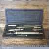 Vintage Technical Drawing Set In Case Inscribed GS - Good Condition