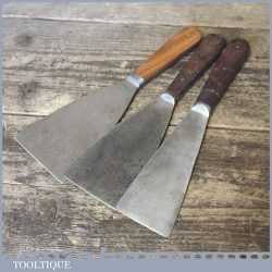 Selection 3 No: Vintage Quality Decorator’s Scrapers - Good Condition