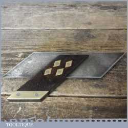 Vintage 8” Carpenter’s Rosewood Brass Mitre Square - Good Condition