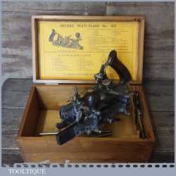 Vintage Boxed Record No: 405 Multi Combination Plough Plane - Good Condition