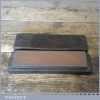 Vintage 8” x 2” Medium Grit Oil Stone Mahogany Box - Good Condition
