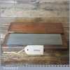 Vintage 8” x 2” Fine Grit Oil Stone In Mahogany Box - Good Condition