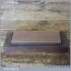 Vintage 6” x 2” Norton India Medium Grit Oil Stone Mahogany Base - Good Condition