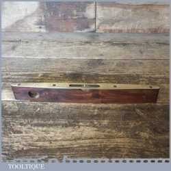 Vintage Edward Preston Rosewood Brass 9” Boat Level - Good Condition