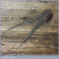 Vintage 9 ¼” Pair Of Rivet Joint Steel Dividers - Good Condition