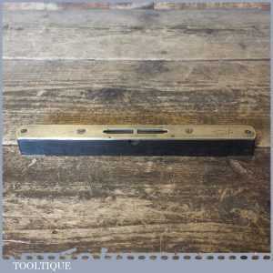 Antique Rosewood Heavy Brass 8” Level Original Clear Bubble - Good Condition Antique Rosewood Heavy Brass 8” Level Original Clear Bubble - Good Condition