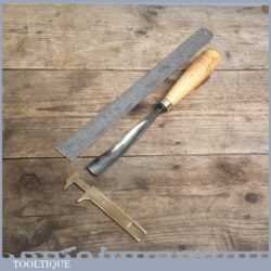 Vintage 13/16" Wide Curved Stem Gouge Woodcarving Chisel By BUCK Bros