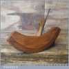 Unusual Vintage Coachmakers Beech Compass Round Moulding Plane