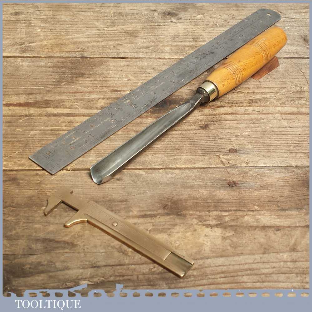 Large Vintage 11/16" Wide Deep Gouge Woodcarving Chisel