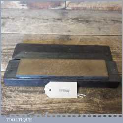 Vintage 8” x 2” Washita Oil Stone In Mahogany Box - Lapped Flat