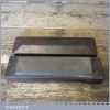 Vintage 8” x 2” Medium Grit Carborundum Oil Stone Mahogany Box - Good Condition