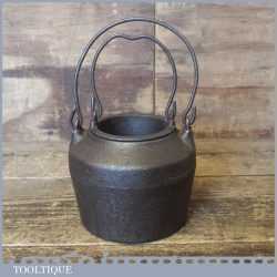 Vintage Old Kenrick Cast Iron Glue Pot 3/8 Of A Pint Size - Good Condition