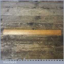 Vintage J A Reynolds & Co Birmingham Imperial & Metric 12″ Boxwood Scale Ruler