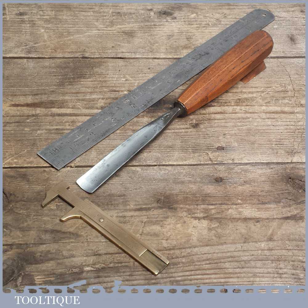 Vintage 3/4" Wide Shallow Gouge Woodcarving Chisel By Acorn - Henry Taylor