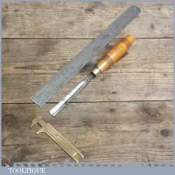 Vintage 1/2" Wide Straight Gouge Woodcarving Chisel By S J ADDIS