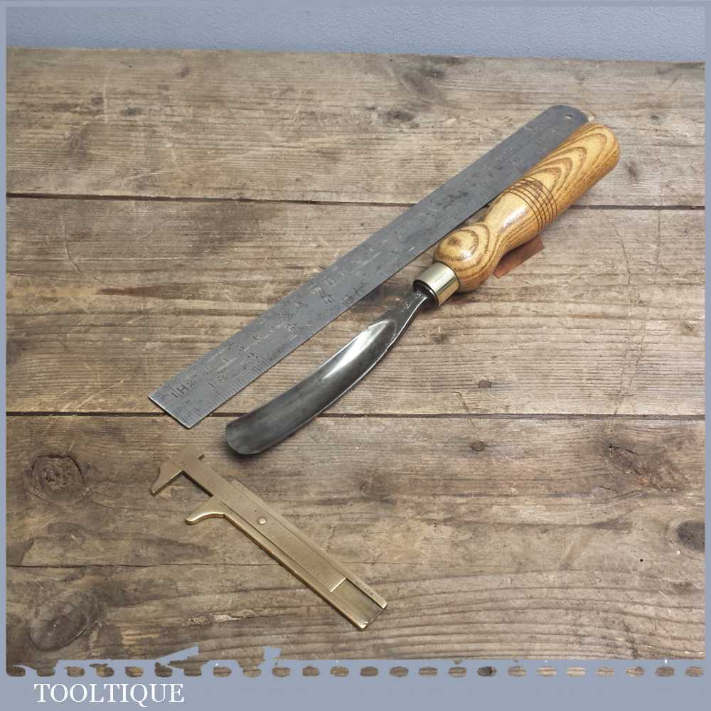 Large Vintage 3/4" Wide Curved Stem Gouge Woodcarving Chisel By T S KAYE & SONS