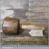 Handmade Wood Turned Mallet Old Lignum Beech Wood Handle - Ebony Wedge