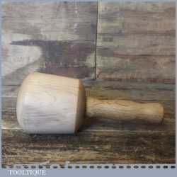 Nice Beech Wood Woodcarving Mallet 4” Wide Lacewood Handle - Ebony Wedge