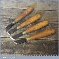 Vintage Robert Sorby Skew Chip Carving Chisel Tool Boxwood Handle - Sharp