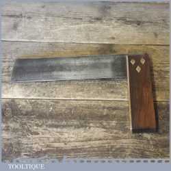 Vintage Carpenters Rosewood Brass 9” Try Square - Good Condition