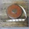 Vintage Rabone 66 ft Leather Bound Metallic Wired Tape Measure In Good Order