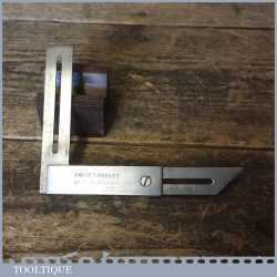 Vintage Amilmet All In One Engineers Metal Try Square And Bevel - Good Condition