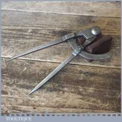 Vintage I Sorby 6 ½” Leatherworking Square Leg Steel Dividers - Good Condition