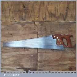 Vintage 26 Inch Disston Philadelphia D8 Rip Hand Saw 6 TPI - Fully Refurbished