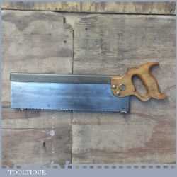 Vintage Henry Disston Philadelphia 14” Bench Tenon Cross Cut Saw 12 TPI - Sharpened