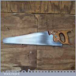 Vintage 22” Henry Disston Canada 7 TPI Rip Saw - Refurbished And Sharpened