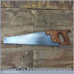 Vintage 18” Spear And Jackson Sheffield Cross Cut Panel Hand Saw 7 TPI - Sharpened