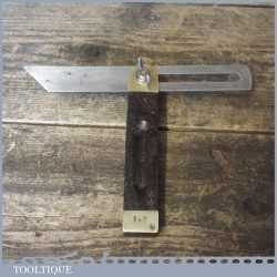 Vintage Chesterman Rosewood Brass 8" Sliding Bevel - Good Condition