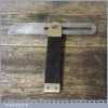 Vintage Ebony Brass 7" Blade Sliding Bevel - Good Condition