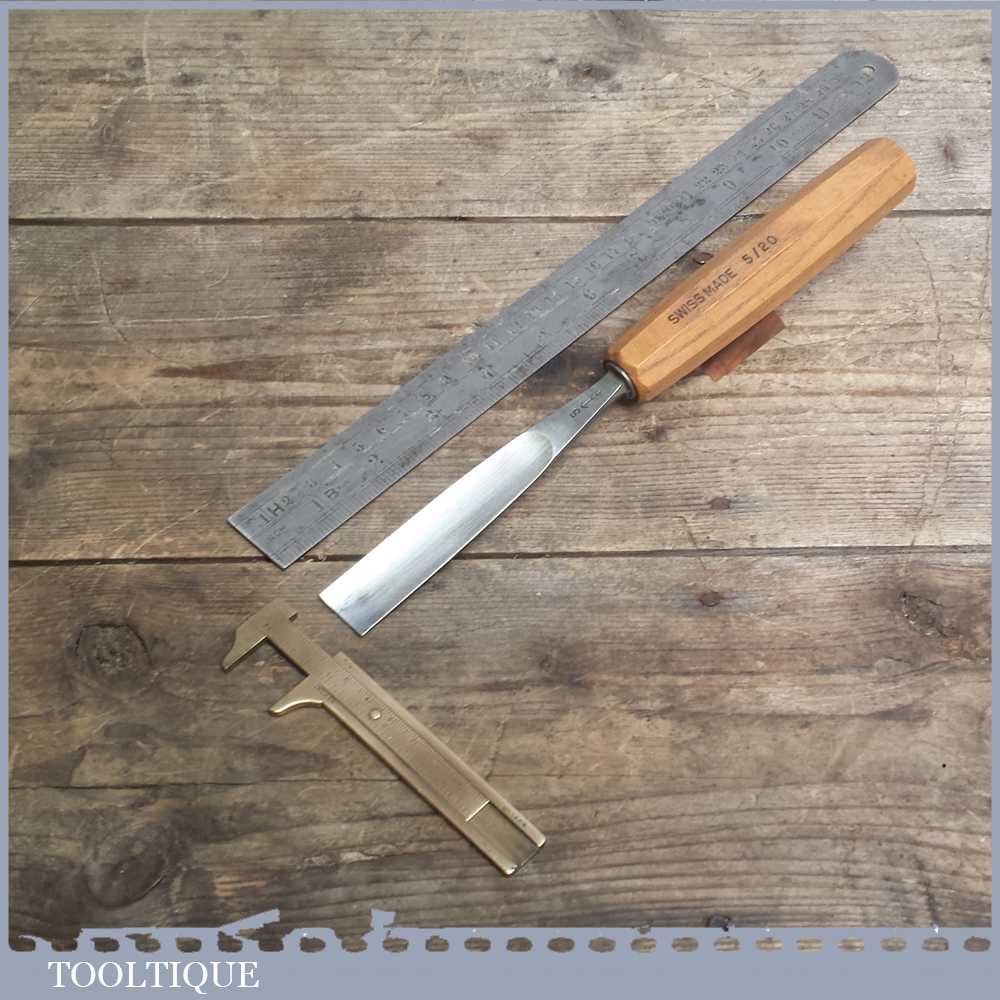 Vintage Forged Steel Carving Chisel By Pfiel of Switzerland