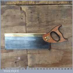Vintage Sheffield Warranted Superior 12” Brass Back Tenon Saw 12 TPI - Sharpened