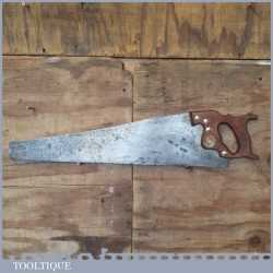 Vintage J Tyzack & Son Machine Ground 24” Cross Cut Hand Saw 6 TPI - Sharpened