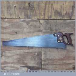 Vintage Philadelphia Henry Disston 26 ½” Rip Hand Saw 6 TPI - Sharpened Refurbished